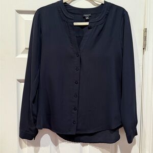 CAbi Classic Black Button-Up Blouse